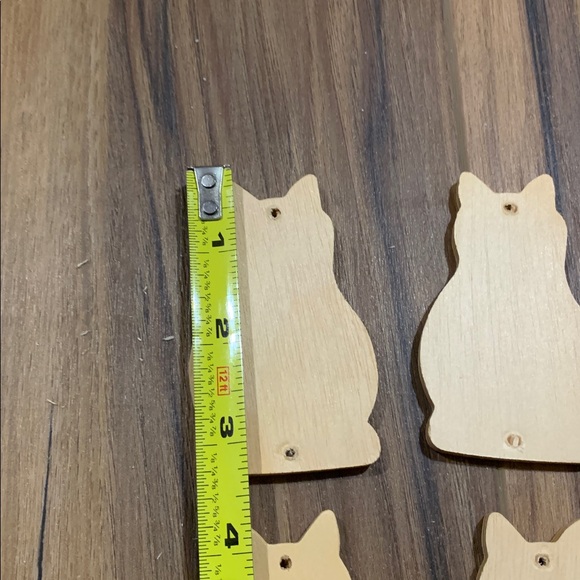 Vintage Wooden 3” crafting cat Silhouettes new without packaging - Picture 2 of 3